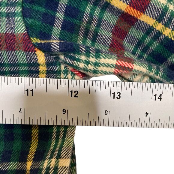 Polo Ralph Lauren Plaid Flannel Button Up Shirt Suede Elbow Patch Size 18 Months - Picture 6 of 11